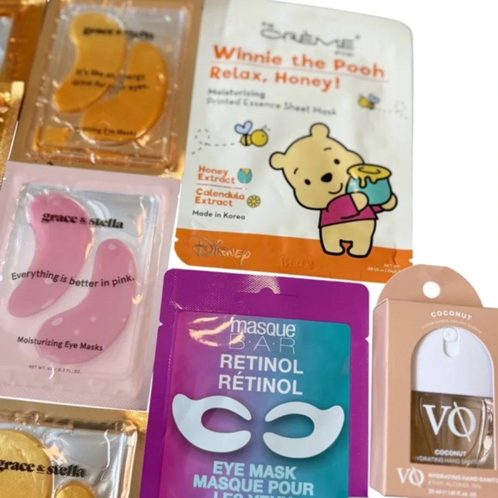 NEW 20pc Lot Self Care Spa Bundle Eye Masks, K-Beauty, Disney, Clé de Peau, RMS